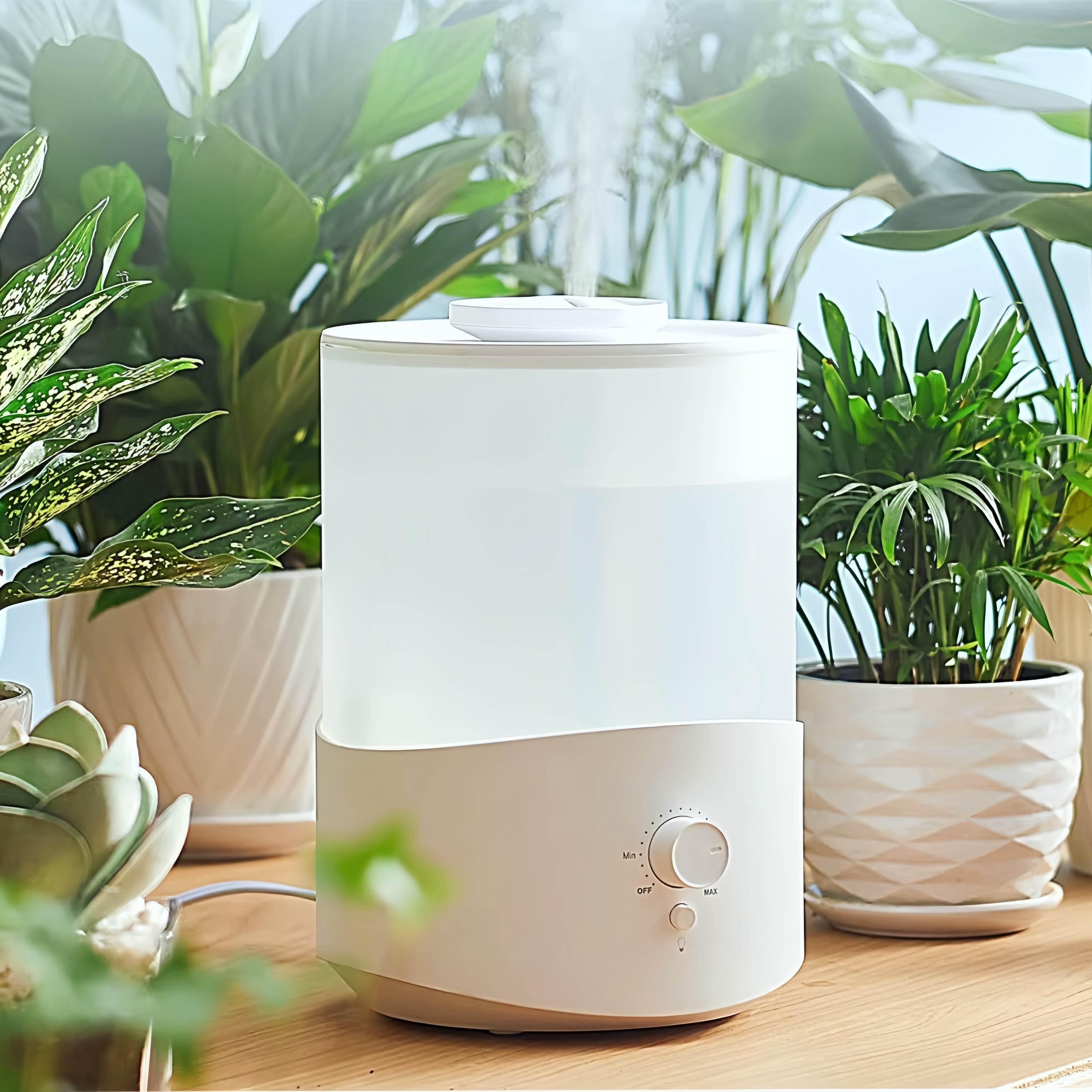 2.5L Ultrasonic Air Humidifier with 7-Color LED Light – Quiet Cool Mist, Top-Fill Design, Home & Office Use