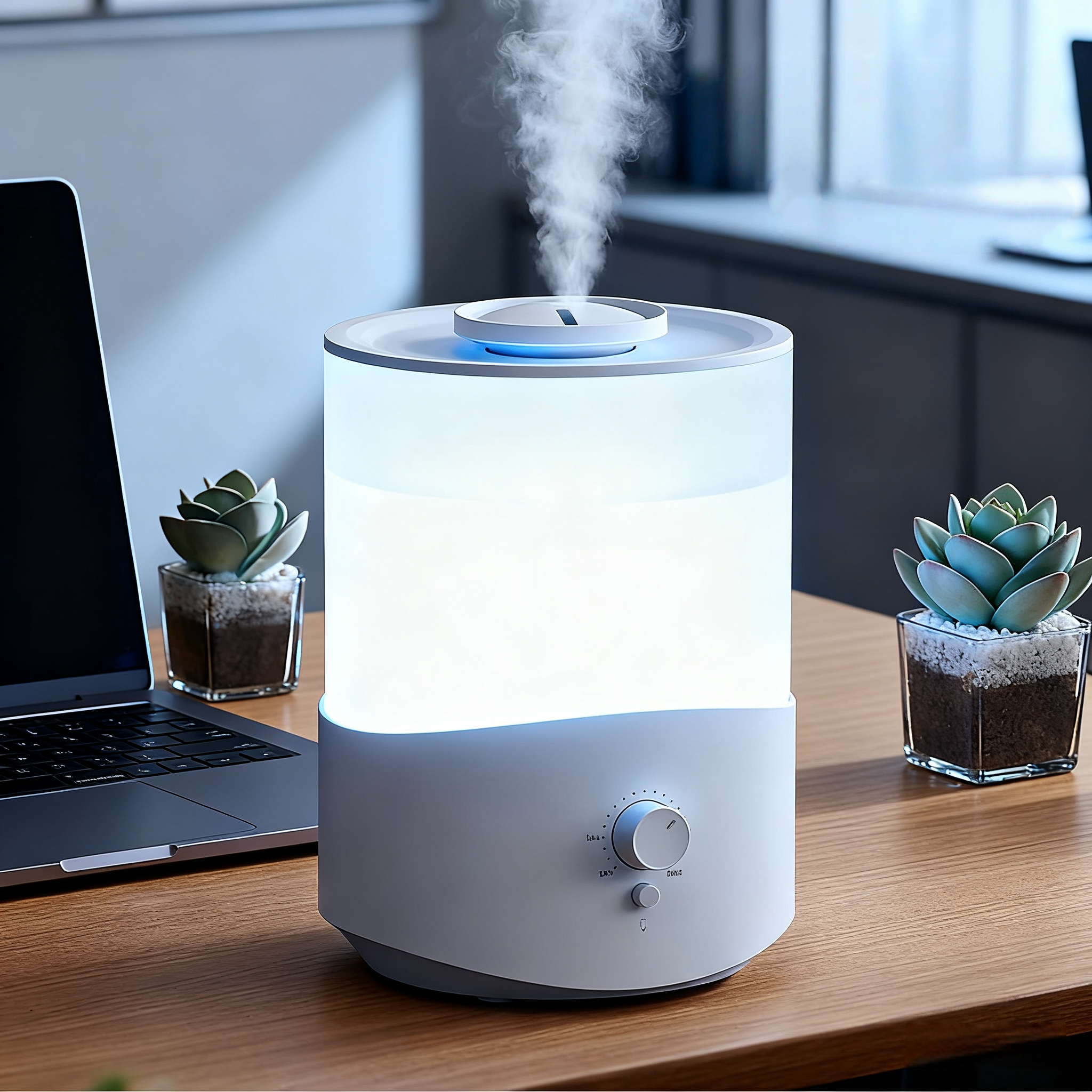 2.5L Ultrasonic Air Humidifier with 7-Color LED Light – Quiet Cool Mist, Top-Fill Design, Home & Office Use