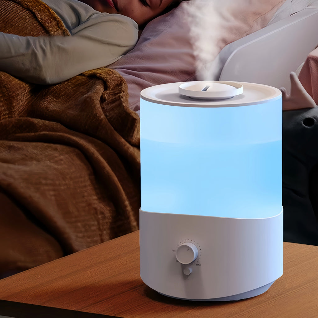 2.5L Ultrasonic Air Humidifier with 7-Color LED Light – Quiet Cool Mist, Top-Fill Design, Home & Office Use