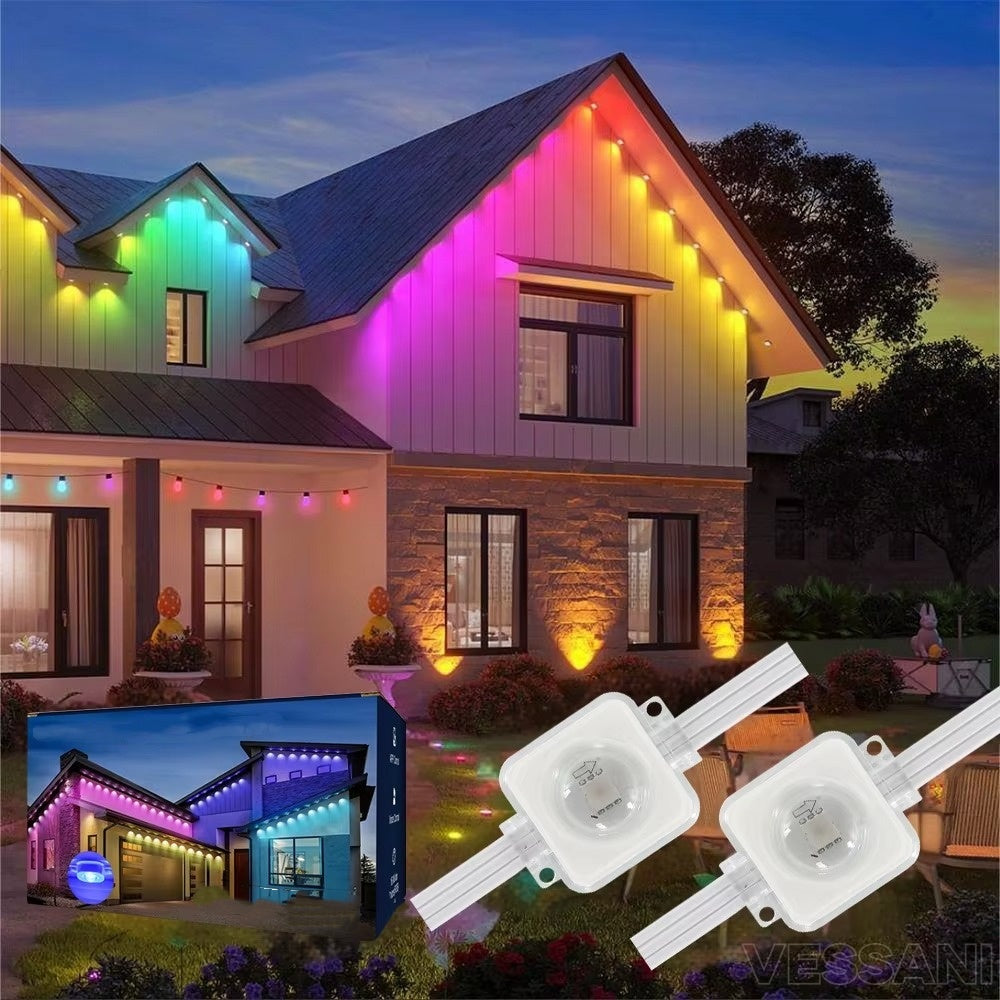 Outdoor Waterproof LED Pixel String Lights – IP67 Decorative Lighting for Holiday & Event Use